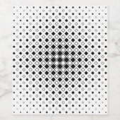 Minimalist Black and White Abstract Design ワインラベル (シングルラベル)