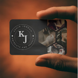 Minimalist Black and White Barbershop Modern 名刺