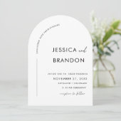 minimalist black and white calligraphy 招待状 (スタンド正面)