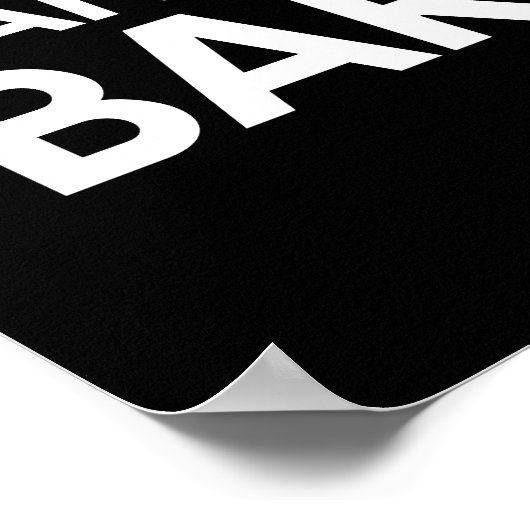 Minimalist Black and white Candy bar wedding sign ポスター (角)