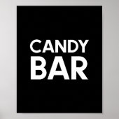 Minimalist Black and white Candy bar wedding sign ポスター (正面)