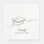 Minimalist Black and White Class of 2026  スタンダードランチョンナプキン (正面)