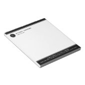Minimalist Black And White Custom Logo And Text ノートパッド (アングル)