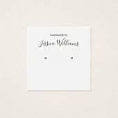 Minimalist Black and White Earring Display Card (正面)