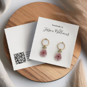 Minimalist Black and White Earring Display Card