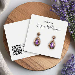 Minimalist Black and White Earring Display Card