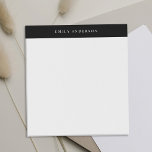 Minimalist Black and White Elegant Monogram ノートパッド<br><div class="desc">Create your own personalized notepad with elegant monogram name and minimalist black and white color design.</div>