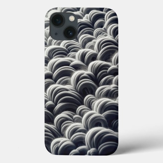 Minimalist Black and White Fiber Flow Phone Case  Case-Mate iPhoneケース (裏面)