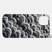Minimalist Black and White Fiber Flow Phone Case  Case-Mate iPhoneケース (裏面 (横))