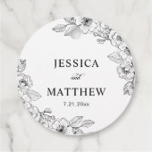 Minimalist Black and White Floral  フェイバータグ (裏面)