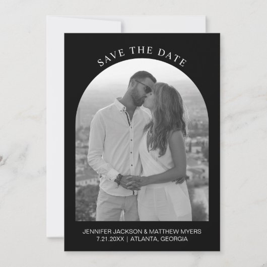 Minimalist Black and White Floral Photo Arch  (正面)