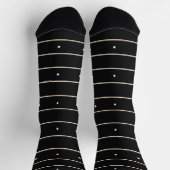 Minimalist Black And White Horizontal Striped With ソックス (上部)
