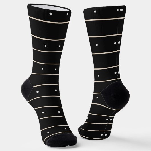 Minimalist Black And White Horizontal Striped With ソックス (傾斜あり)