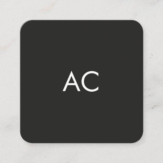 Minimalist Black and White Marketing Director スクエア名刺 (正面)