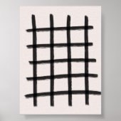 Minimalist Black and White Modern Wall Art ポスター (正面)