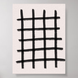 Minimalist Black and White Modern Wall Art ポスター