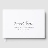 Minimalist Black and White Modern Wedding ゲストブック (正面)