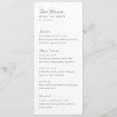 Minimalist Black and White Modern Wedding メニュー (正面)