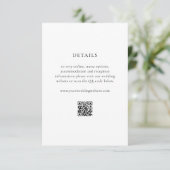 Minimalist Black and White Modern Wedding Details エンクロージャーカード (スタンド正面)