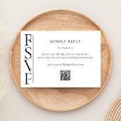 Minimalist Black and White Modern Wedding RSVP