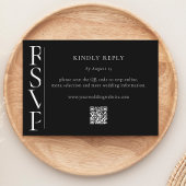 Minimalist Black and White Modern Wedding RSVP
