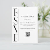 Minimalist Black and White Modern Wedding RSVP (スタンド正面)