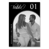 Minimalist Black and White Photo Arch  テーブルナンバー (正面)