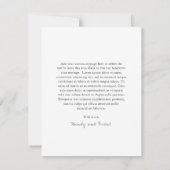 Minimalist Black and White Photo Modern Wedding サンキューカード (裏面)