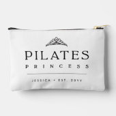 Minimalist Black and White Simple Pilates Princess アクセサリーポーチ (裏面)