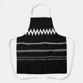 Minimalist Black and White Striped Apron – Unisex  エプロン (正面)