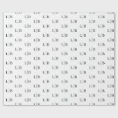Minimalist Black and White Typographic Wrapping Pa ラッピングペーパー (フラット)