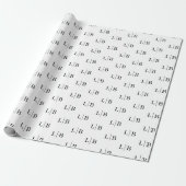 Minimalist Black and White Typographic Wrapping Pa ラッピングペーパー (アンロールド)
