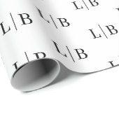 Minimalist Black and White Typographic Wrapping Pa ラッピングペーパー (ロールコーナー)