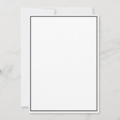 Minimalist Black and White Wedding Invitation 招待状 (裏面)