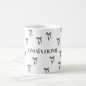 Minimalist Black Bow Pattern Coffee Mug コーヒーマグカップ (中央)