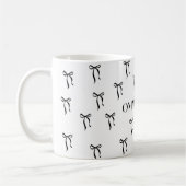 Minimalist Black Bow Pattern Coffee Mug コーヒーマグカップ (左)