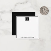 Minimalist Black Business Logo Personalized  ノートカード (正面/裏面インサイチュ)