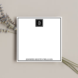 Minimalist Black Business Logo Personalized  ノートカード