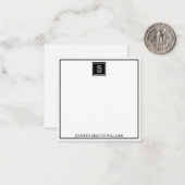 Minimalist Black Business Logo Personalized  ノートカード (正面/裏面インサイチュ)