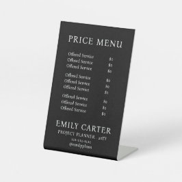 Minimalist Black Business Pedestal Sign 台座サイン