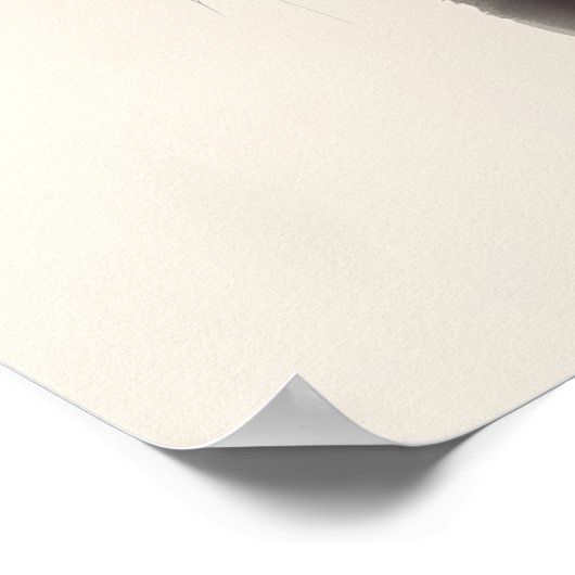 Minimalist Black Cat Art Print ポスター (角)