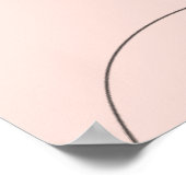 Minimalist Black Cat Boho Organic Shape ポスター (角)