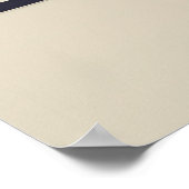 Minimalist Black Cat Flower  ポスター (角)