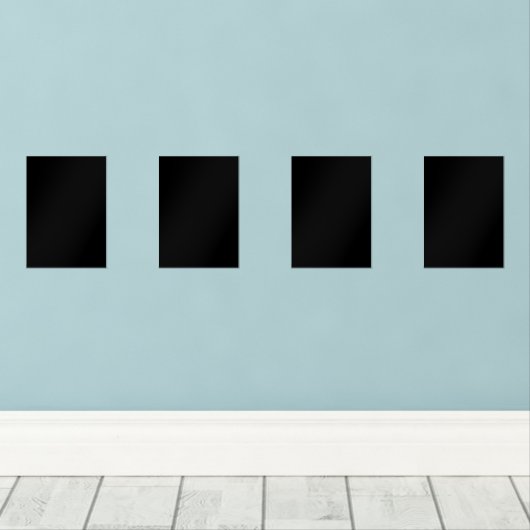 Minimalist Black Cat Silhouette  (ウッドフロア)