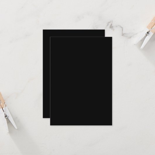 Minimalist Black Cat Silhouette カード (正面/裏面インサイチュ)