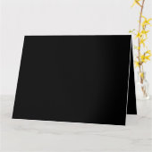 Minimalist Black Cat Silhouette  カード (黄色い花)