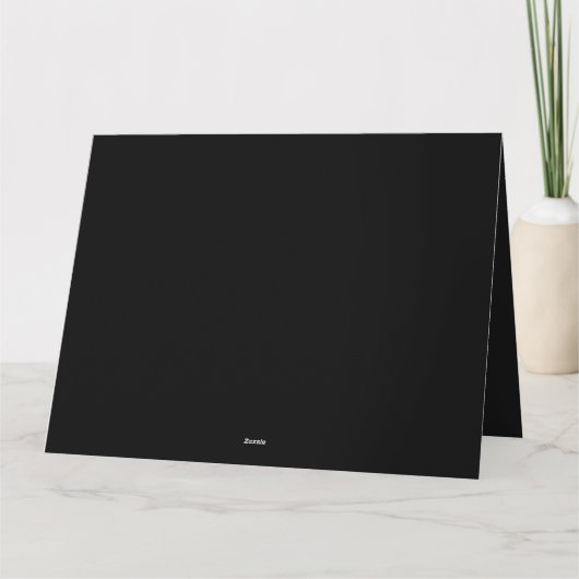 Minimalist Black Cat Silhouette  カード (裏面)