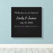 Minimalist Black Cat Silhouette キャンバスプリント (インサイチュ (ウッドフロア))