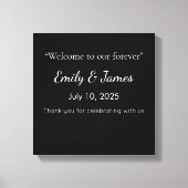 Minimalist Black Cat Silhouette  キャンバスプリント (正面)