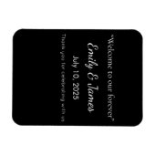 Minimalist Black Cat Silhouette  マグネット (横)